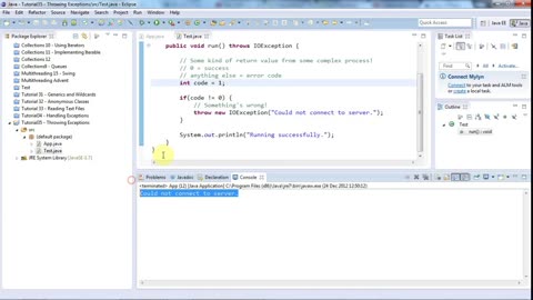 Learn Java Tutorial for Beginners, Part 35: Throwing Exceptions