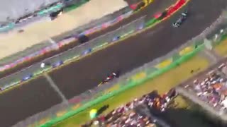 Charles leclerc goes wheel to wheel with Max verstappen