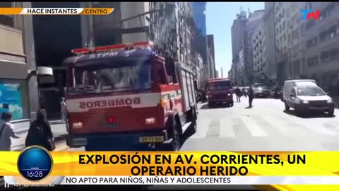 CABA I EXPLOTÓ UNA CÁMARA DE ELECTRICIDAD EN AV. CORRIENTES Y SAN MARTÍN