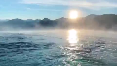 Hotel pool views in the Swiss Alps