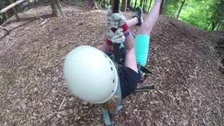 Kid Screaming Her Head off on a Zipline