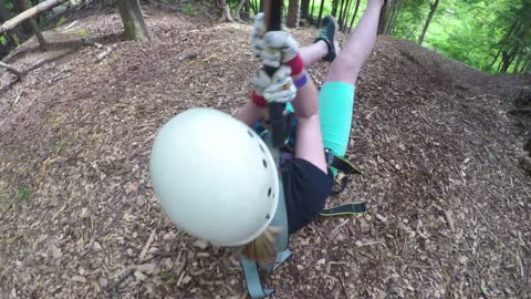 Kid Screaming Her Head off on a Zipline