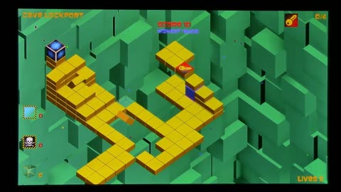 I'm playing pedra! crystal caves puzzle indie game on the new atari vcs