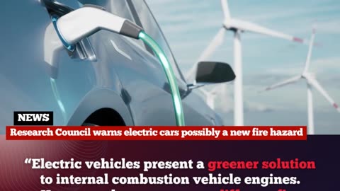 Research Council warns electric cars possibly a new fire hazard