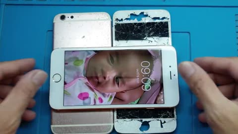 Found an abandoned phone in rubbish Restoration Destroyed iPhone 6s Plus --- AF invention