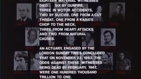 JFK Dead Witnesses List from movie Executive Action