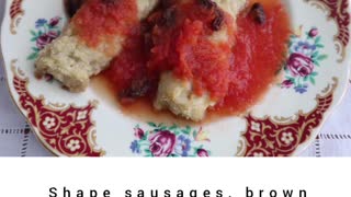 1915 Barley Sausage and Tomato Sauce with Raisins