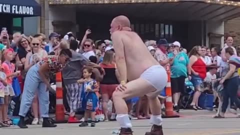 A man twerks for children at a “family-friendly” pride event in Minnesota