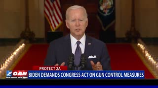 Biden demands Congress act on gun control measures