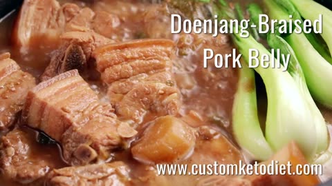 How To Cook Keto Doenjang-Braised Pork Belly _ Health Freak