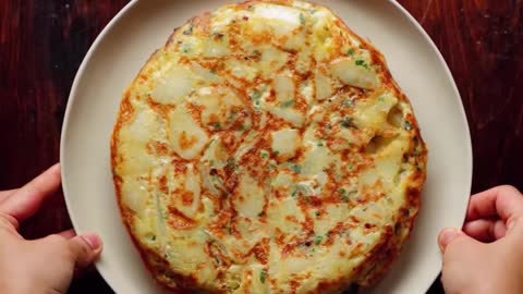 Yummy Breakfast Potato Omelette Recipe