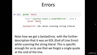 #39 python programming for beginners - Errors and exceptions