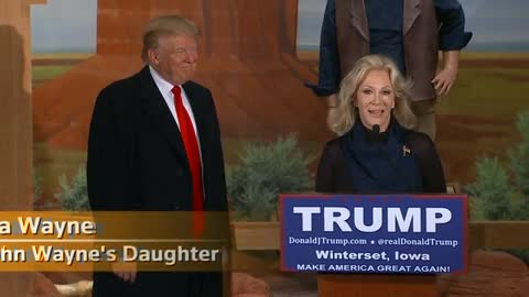 Donald Trump receives John Wayne family endorsement