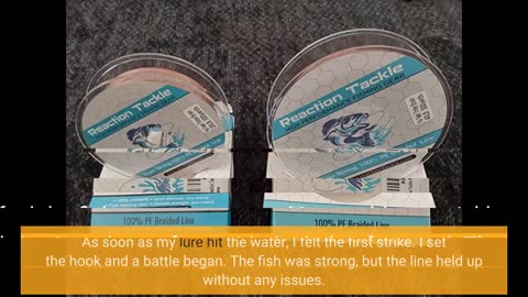 Buyer Comments: Reaction Tackle Braided Fishing Line - Pro Grade Power Performance for Saltwate...