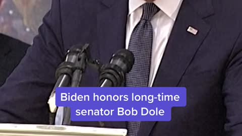 Biden honors long-time senator Bob Dole