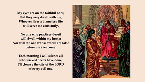 Psalm 101 "I’ll praise your love and justice, LORD; I’ll praise you cheerfully." Tune: St Flavian