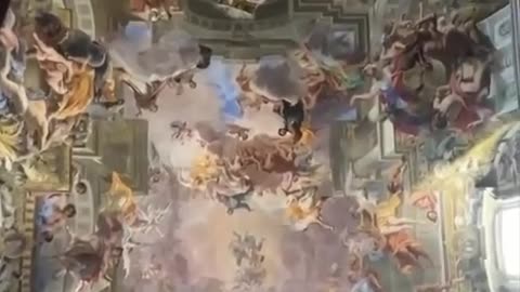 A MIRROR IS INSTALLED IN THE CHURCH OF ST. IGNATIUS LOYOLA IN ROME ~ IT’S NEEDED TO APPRECIATE THE BEAUTY OF THE CEILING