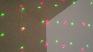 Slow Motion Red and Green Laser Corner White Noise Relaxation