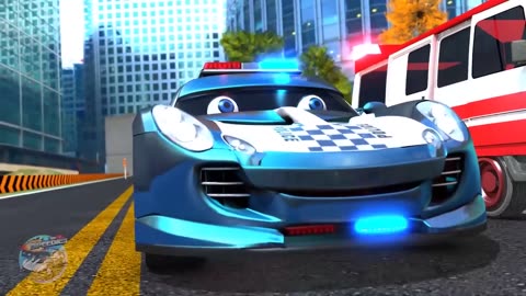 Wheels On The Police Car Nursery Rhyme for Children by Speedies