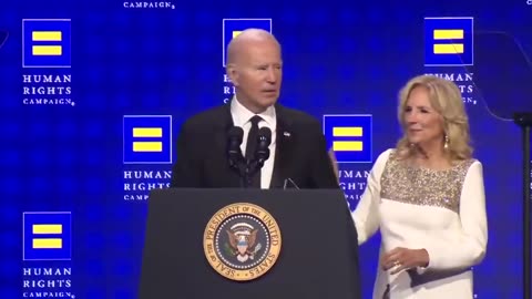 Biden is instructed by Jill how to exit the stage