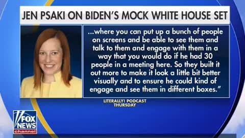 Psaki Explains Biden's Bizarre Fake White House Set