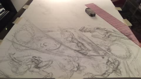 Time lapse: pencil art for page 104 in 25 minutes