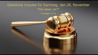 Geistliche Impulse für Samstag, den 26. November