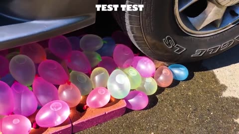 Experiment Car vs Water balloons | Crushing things with Car Compilation