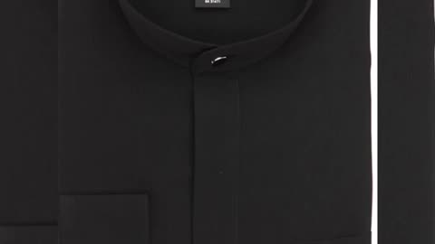 "Elevate your style game with La Mode Men's banded collar dress shirts