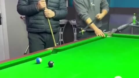 Funny pool player