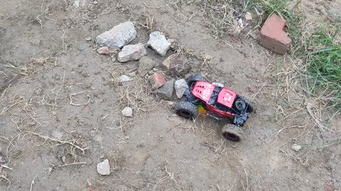 RC car off-roading