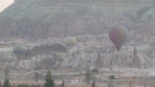 The Goreme valley from a hot air balloon (Cappadocia, Turkey)