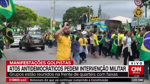 Manifestação golpista: Atos antidemocráticos pedem intervenção militar | LIVE CNN