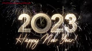 Happy New Year 2023 4K Video Animation with Background Music & SFX