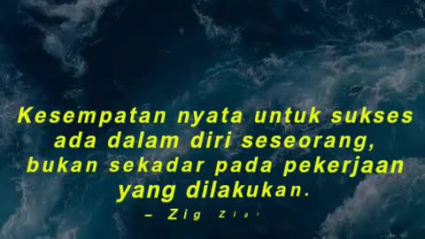 Kesempatan nyata untuk sukses ada dalam diri seseorang, bukan sekadar