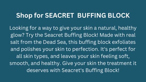 SEACRET BUFFING BLOCK