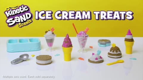 Kinetic Sand Ice Cream Treats - Unboxing and How To Play!