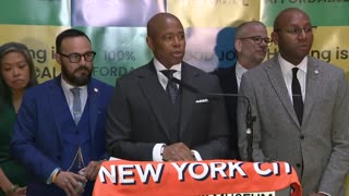 New York City Mayor Eric Adams Holds Media Availability After Affordable Housing & Economic Development Announcement
