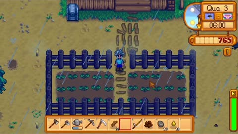 Ravenous Raven Feasts on a Crop in the Game 'Stardew Valley