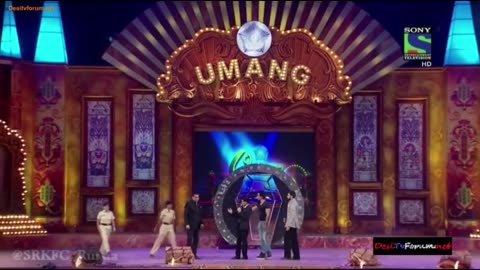 SRK [ @iamsrk ] & team #HNY at Umang 2015 Mumbai's Police Show