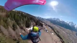 The angle of skydiving