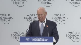 Klaus Schwab told delegates that humanity must be forced into collaboration with globalist entities.