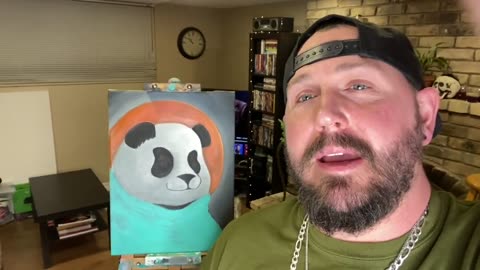 Panda painting three of three