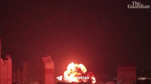 The Guardian publishes this video, claiming that it was filmed in Kiev last night.