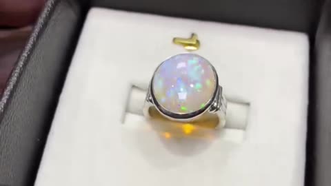 super fine quality, natural Australian opal made in beautiful pure silver