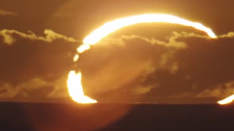 A Ring of Fire Sunrise Solar Eclipse