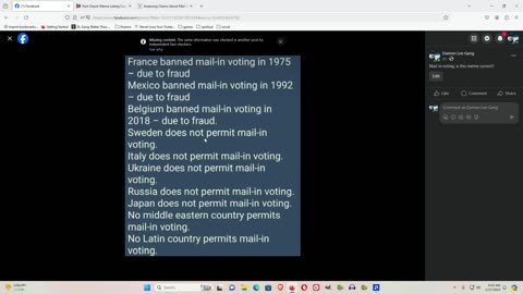 Vote By Mail Facebook Fail (Or Soft Censorship)
