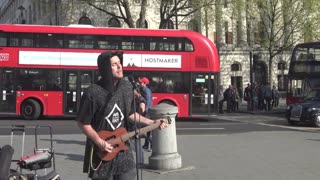 Sashia Busking in London April 2017