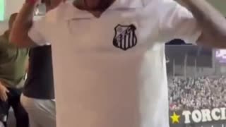 Neymar Jr returned to santos to visit