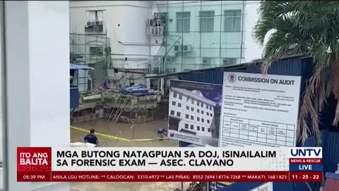 Ilang kalansay na nahukay sa DOJ compound sa Maynila, isasailalim sa forensic exam